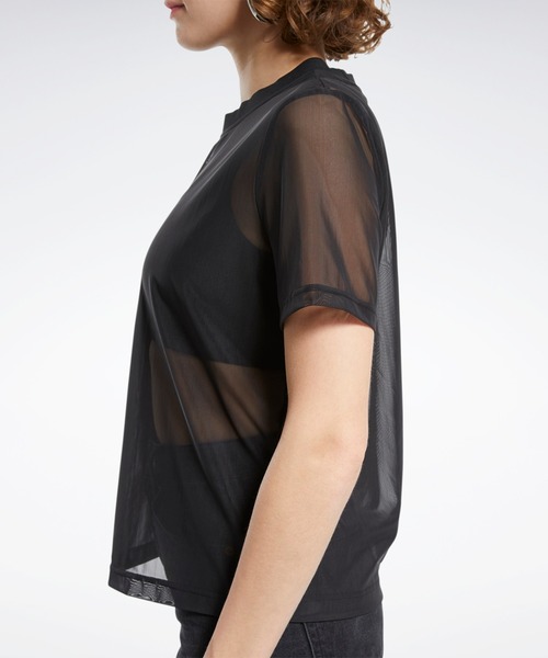 Reebok(リーボック)の「クラシックス シアー Tシャツ / Classics Sheer Tee(Tシャツ/カットソー・レディース・ブラック・SMALL/MEDIUM/LARGE/X-LARGE)」の2枚目の写真