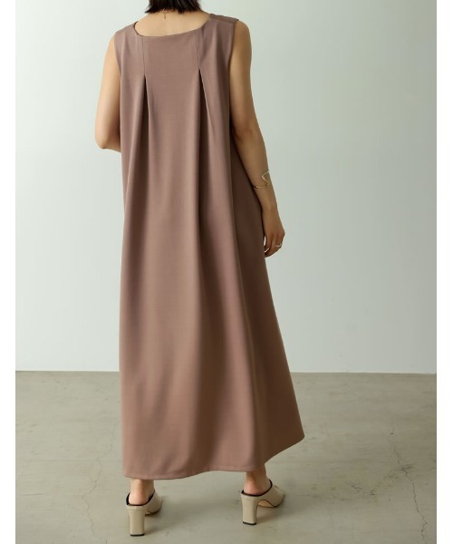 Re:EDIT（リエディ）の「ポンチテントワンピース（ワンピース・レディース・ブラック/ベージュ/ピンク/ブルー・MEDIUM/LARGE/SHORT）」の4枚目の写真