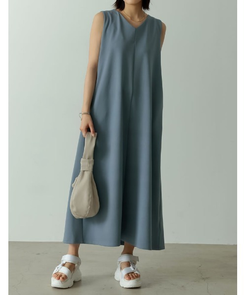 Re:EDIT（リエディ）の「ポンチテントワンピース（ワンピース・レディース・ブラック/ベージュ/ピンク/ブルー・MEDIUM/LARGE/SHORT）」の3枚目の写真