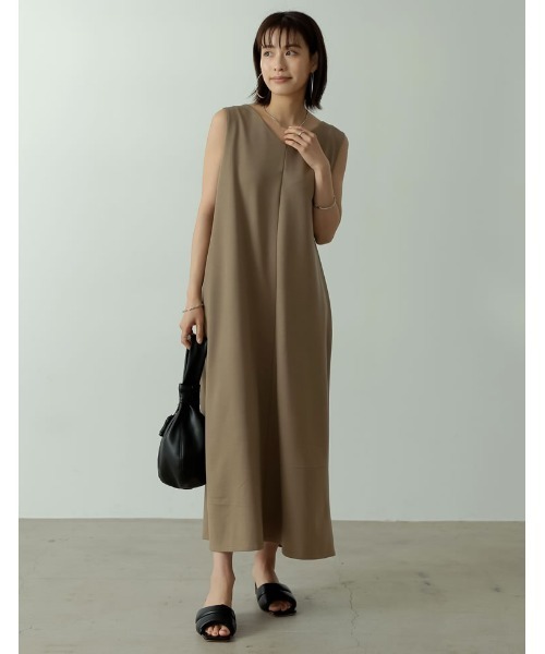 Re:EDIT（リエディ）の「ポンチテントワンピース（ワンピース・レディース・ブラック/ベージュ/ピンク/ブルー・MEDIUM/LARGE/SHORT）」の16枚目の写真