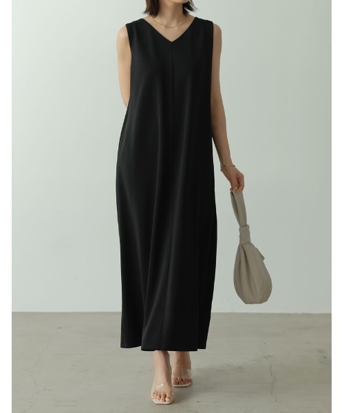 Re:EDIT（リエディ）の「ポンチテントワンピース（ワンピース・レディース・ブラック/ベージュ/ピンク/ブルー・MEDIUM/LARGE/SHORT）」の15枚目の写真