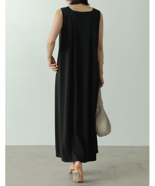 Re:EDIT（リエディ）の「ポンチテントワンピース（ワンピース・レディース・ブラック/ベージュ/ピンク/ブルー・MEDIUM/LARGE/SHORT）」の8枚目の写真