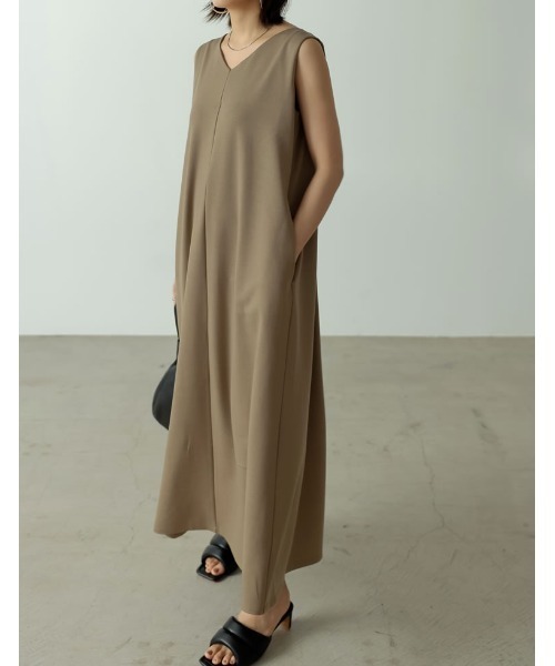 Re:EDIT（リエディ）の「ポンチテントワンピース（ワンピース・レディース・ブラック/ベージュ/ピンク/ブルー・MEDIUM/LARGE/SHORT）」の19枚目の写真