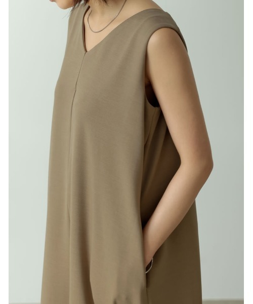 Re:EDIT（リエディ）の「ポンチテントワンピース（ワンピース・レディース・ブラック/ベージュ/ピンク/ブルー・MEDIUM/LARGE/SHORT）」の12枚目の写真