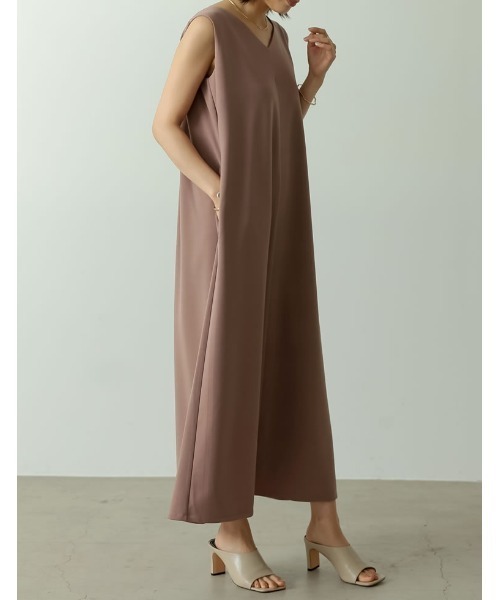 Re:EDIT（リエディ）の「ポンチテントワンピース（ワンピース・レディース・ブラック/ベージュ/ピンク/ブルー・MEDIUM/LARGE/SHORT）」の9枚目の写真