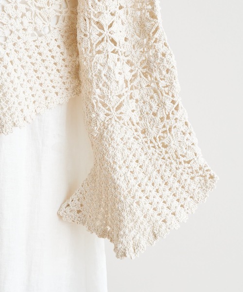 BEARDSLEY（ビアズリー）の「かぎ針ニット＆リネンワンピース（ワンピース・レディース・ベージュ・FREE）」の21枚目の写真