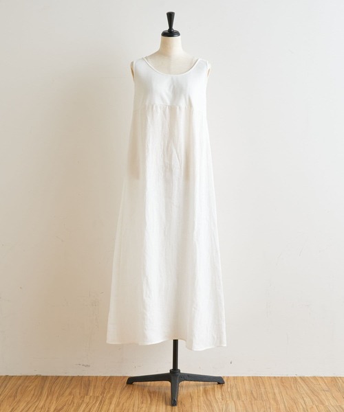 BEARDSLEY（ビアズリー）の「かぎ針ニット＆リネンワンピース（ワンピース・レディース・ベージュ・FREE）」の11枚目の写真