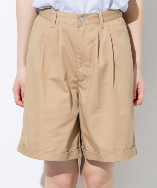 WEGO(ウィゴー)の「WEGO/タックボタンチノショーツ(チノパンツ・レディース・ベージュ・FREE)」の5枚目の写真