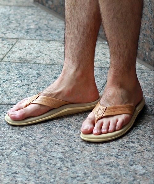 ISLAND SLIPPER(アイランドスリッパ)の「【ISLAND SLIPPER / アイランドスリッパ】別注 LEATHER×SUEDE サンダル(サンダル・メンズ・ブラック/ベージュ/ブラウン・8/10/9/7)」の3枚目の写真