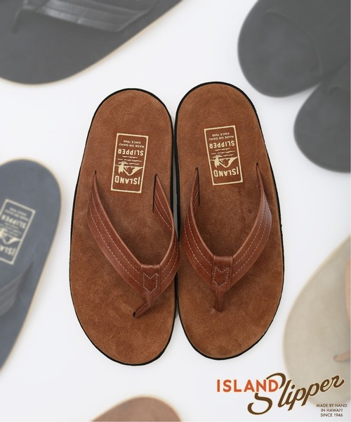 ISLAND SLIPPER(アイランドスリッパ)の「【ISLAND SLIPPER / アイランドスリッパ】別注 LEATHER×SUEDE サンダル(サンダル・メンズ・ブラック/ベージュ/ブラウン・8/10/9/7)」の9枚目の写真