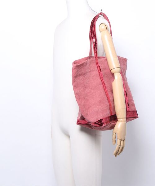 vanessabruno(ヴァネッサブリューノ)の「CABAS MOY+ZIPPE(トートバッグ・レディース・ピンク/グレー/グリーン・FREE)」の6枚目の写真