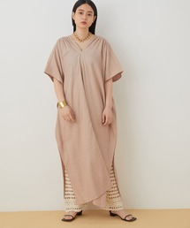 【アウトレット店舗・WEB限定】リネンヘリンボーンカフタンワンピース