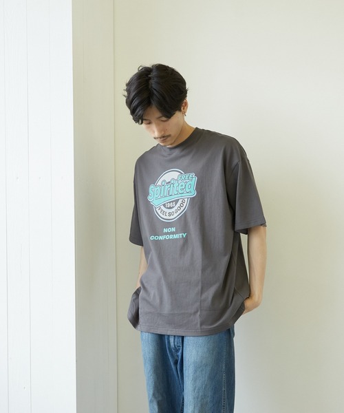 VIBGYOR(ヴィブジョー)の「【VIBGYOR BY AS】ネオンサイン両面プリントTEE(RE)(Tシャツ/カットソー・メンズ・ホワイト/グリーン/ブラック系その他・MEDIUM/LARGE)」の3枚目の写真