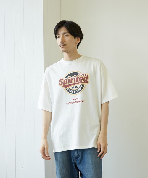 VIBGYOR(ヴィブジョー)の「【VIBGYOR BY AS】ネオンサイン両面プリントTEE(RE)(Tシャツ/カットソー・メンズ・ホワイト/グリーン/ブラック系その他・MEDIUM/LARGE)」の4枚目の写真