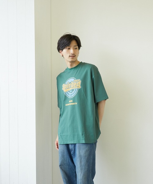 VIBGYOR(ヴィブジョー)の「【VIBGYOR BY AS】ネオンサイン両面プリントTEE(RE)(Tシャツ/カットソー・メンズ・ホワイト/グリーン/ブラック系その他・MEDIUM/LARGE)」の8枚目の写真