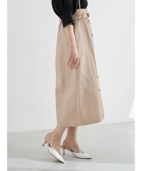 earth music&ecology(アースミュージックアンドエコロジー)の「2WAYサス付きナロースカート *(スカート・レディース・ミント/ピンクベージュ/ホワイト系その他2・S/M)」の8枚目の写真