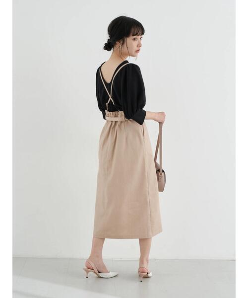 earth music&ecology(アースミュージックアンドエコロジー)の「2WAYサス付きナロースカート *(スカート・レディース・ミント/ピンクベージュ/ホワイト系その他2・S/M)」の9枚目の写真