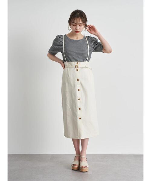 earth music&ecology(アースミュージックアンドエコロジー)の「2WAYサス付きナロースカート *(スカート・レディース・ミント/ピンクベージュ/ホワイト系その他2・S/M)」の19枚目の写真