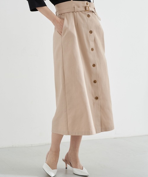 earth music&ecology(アースミュージックアンドエコロジー)の「2WAYサス付きナロースカート *(スカート・レディース・ミント/ピンクベージュ/ホワイト系その他2・S/M)」の1枚目の写真