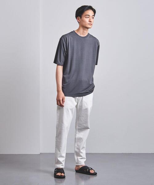 UNITED ARROWS（ユナイテッドアローズ）の「＜UNITED ARROWS ＞ モダール Tシャツ（Tシャツ/カットソー・メンズ・ダークグレー/ベージュ/ライトブルー/ホワイト・MEDIUM/X-LARGE/LARGE/SMALL）」の7枚目の写真
