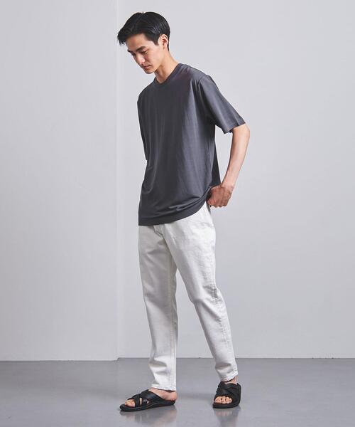 UNITED ARROWS（ユナイテッドアローズ）の「＜UNITED ARROWS ＞ モダール Tシャツ（Tシャツ/カットソー・メンズ・ダークグレー/ベージュ/ライトブルー/ホワイト・MEDIUM/X-LARGE/LARGE/SMALL）」の8枚目の写真