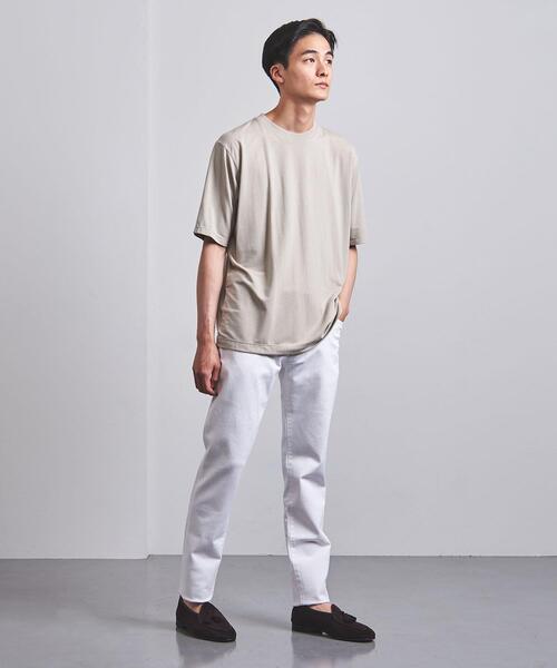 UNITED ARROWS（ユナイテッドアローズ）の「＜UNITED ARROWS ＞ モダール Tシャツ（Tシャツ/カットソー・メンズ・ダークグレー/ベージュ/ライトブルー/ホワイト・MEDIUM/X-LARGE/LARGE/SMALL）」の6枚目の写真