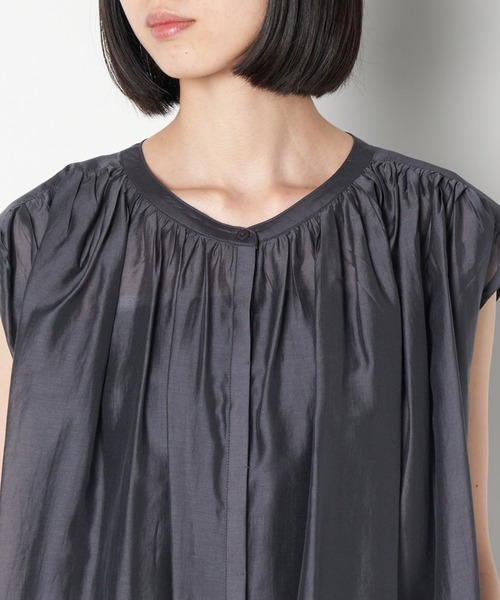 ライチ(ライチ)の「vingtrois/252-24207(シャツ/ブラウス・レディース・チャコールグレー/ピンク・FREE)」の5枚目の写真