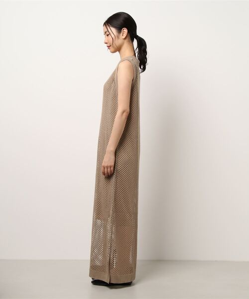 Re:EDIT（リエディ）の「3WAYリサイクルフィッシュネットニットワンピース（ワンピース・レディース・ブラック/ベージュ/モカ・MEDIUM/LARGE/SHORT/TALL）」の4枚目の写真