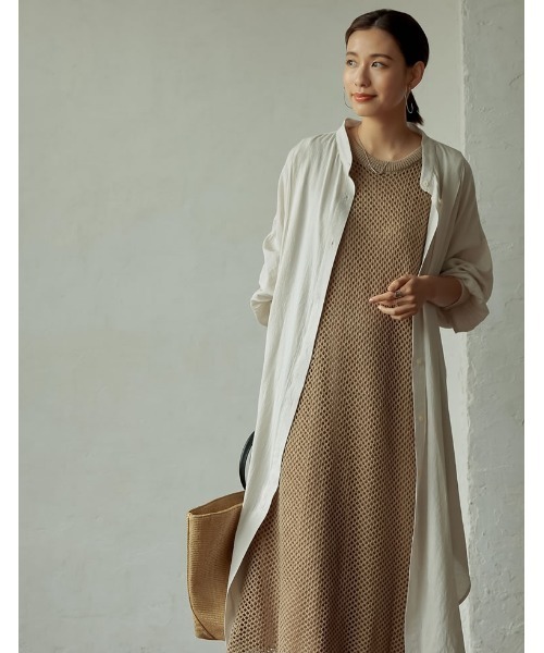 Re:EDIT（リエディ）の「3WAYリサイクルフィッシュネットニットワンピース（ワンピース・レディース・ブラック/ベージュ/モカ・MEDIUM/LARGE/SHORT/TALL）」の21枚目の写真