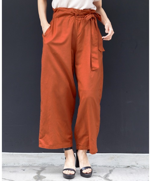 セール 麻レーヨンリボン付きパンツ その他パンツ Mili An Deni ミリアンデニ のファッション通販 Zozotown