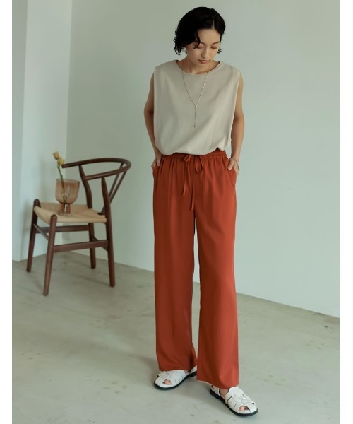 Re:EDIT（リエディ）の「[低身長/高身長サイズ有]ツイルドロストリラックスパンツ（その他パンツ・レディース・ブラック/アイボリー/ベージュ/ブラウン系その他/レッド系その他/グリーン/レッド・SHORT/MEDIUM/TALL/LARGE/BM）」の15枚目の写真