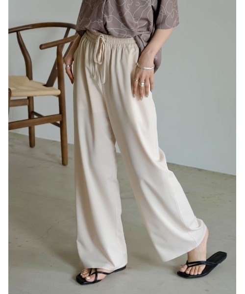 Re:EDIT（リエディ）の「[低身長/高身長サイズ有]ツイルドロストリラックスパンツ（その他パンツ・レディース・ブラック/アイボリー/ベージュ/ブラウン系その他/レッド系その他/グリーン/レッド・SHORT/MEDIUM/TALL/LARGE/BM）」の13枚目の写真