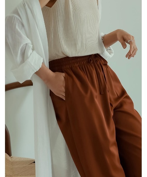 Re:EDIT（リエディ）の「[低身長/高身長サイズ有]ツイルドロストリラックスパンツ（その他パンツ・レディース・ブラック/アイボリー/ベージュ/ブラウン系その他/レッド系その他/グリーン/レッド・SHORT/MEDIUM/TALL/LARGE/BM）」の19枚目の写真