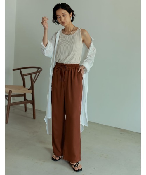 Re:EDIT（リエディ）の「[低身長/高身長サイズ有]ツイルドロストリラックスパンツ（その他パンツ・レディース・ブラック/アイボリー/ベージュ/ブラウン系その他/レッド系その他/グリーン/レッド・SHORT/MEDIUM/TALL/LARGE/BM）」の14枚目の写真