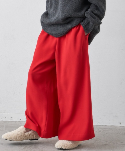 manana suerte（マニャーナスエルテ）の「カルゼワイドパンツ（その他パンツ・レディース・ブラック/レッド/ブルー・FREE）」の3枚目の写真