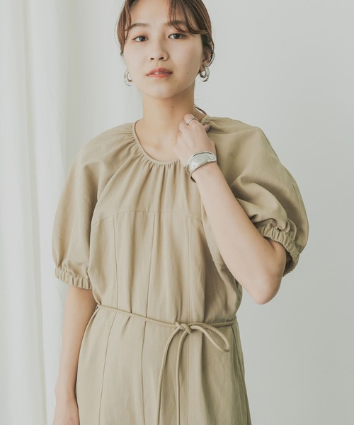 KBF+（ケービーエフプラス）の「KBF+　ラウンドフォルムオールインワン（サロペット/オーバーオール・レディース・キャメル/ライトベージュ・ONE）」の10枚目の写真