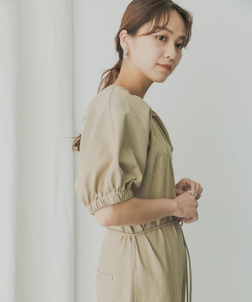 KBF+（ケービーエフプラス）の「KBF+　ラウンドフォルムオールインワン（サロペット/オーバーオール・レディース・キャメル/ライトベージュ・ONE）」の11枚目の写真