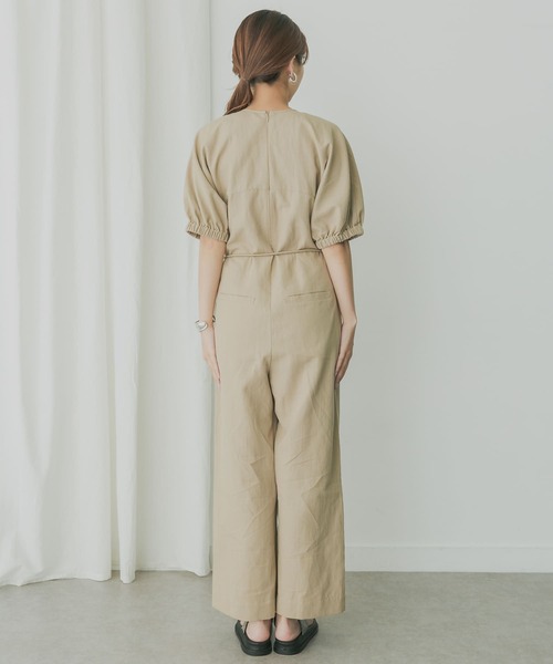 KBF+（ケービーエフプラス）の「KBF+　ラウンドフォルムオールインワン（サロペット/オーバーオール・レディース・キャメル/ライトベージュ・ONE）」の9枚目の写真