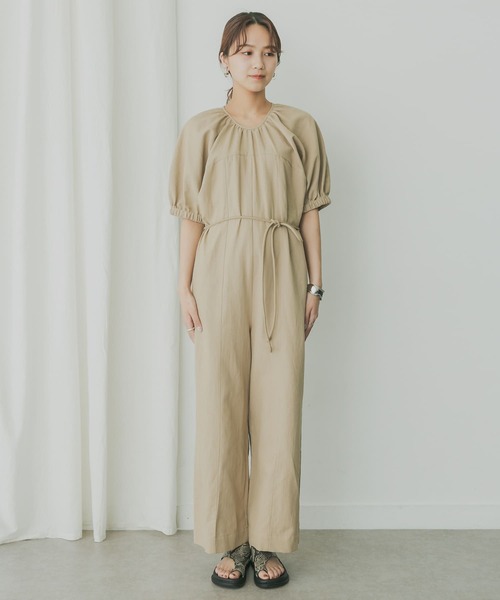 KBF+（ケービーエフプラス）の「KBF+　ラウンドフォルムオールインワン（サロペット/オーバーオール・レディース・キャメル/ライトベージュ・ONE）」の18枚目の写真