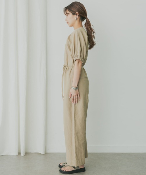 KBF+（ケービーエフプラス）の「KBF+　ラウンドフォルムオールインワン（サロペット/オーバーオール・レディース・キャメル/ライトベージュ・ONE）」の16枚目の写真