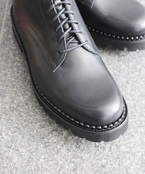 FABIO RUSCONI（ファビオルスコーニ）の「FABIO RUSCONI / F-5893 / タンクソール軽量レースアップブーツ（ブーツ・レディース・ブラック・38/39/37/36/40）」の5枚目の写真