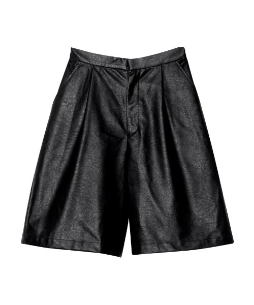 Re:EDIT（リエディ）の「エコレザーショートパンツ（その他パンツ・レディース・アイボリー/ブラック/ブラウン/カーキ・LARGE/SHORT/MEDIUM）」の18枚目の写真