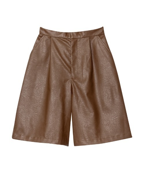 Re:EDIT（リエディ）の「エコレザーショートパンツ（その他パンツ・レディース・アイボリー/ブラック/ブラウン/カーキ・LARGE/SHORT/MEDIUM）」の20枚目の写真