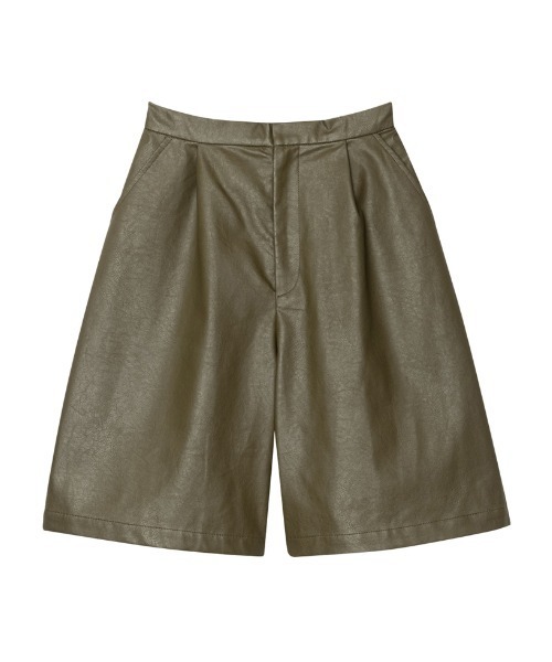 Re:EDIT（リエディ）の「エコレザーショートパンツ（その他パンツ・レディース・アイボリー/ブラック/ブラウン/カーキ・LARGE/SHORT/MEDIUM）」の21枚目の写真