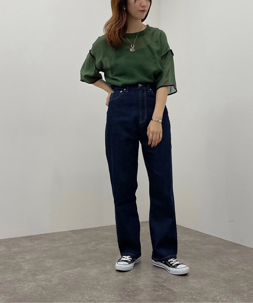 apres jour mignon(アプレジュールミニョン)の「シアーTシャツ+キャミSET【ZOZOTOWN限定アイテム】(Tシャツ/カットソー・レディース・その他/ブラック/ダークグリーン/アイボリー・フリー/X-LARGE)」の18枚目の写真