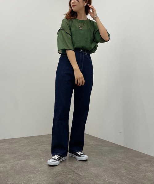 apres jour mignon(アプレジュールミニョン)の「シアーTシャツ+キャミSET【ZOZOTOWN限定アイテム】(Tシャツ/カットソー・レディース・その他/ブラック/ダークグリーン/アイボリー・フリー/X-LARGE)」の19枚目の写真