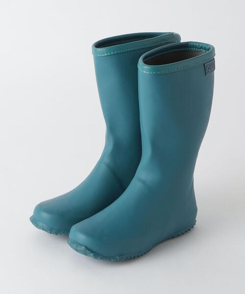 green label relaxing（グリーンレーベルリラクシング）の「GLR フレキシブルレインブーツ 17cm-23cm（レインシューズ・キッズ・ターコイズブルー/グレー・21cm/20cm/22cm/17cm/18cm/23cm/19cm）」の2枚目の写真