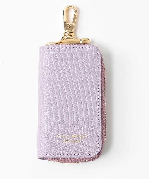 VIOLAd'ORO（ヴィオラドーロ）の「【VIOLAd’ ORO / ヴィオラドーロ 】リザード調・牛革キーケース　V1383（キーケース/キーアクセサリー・レディース・アイボリー/ブラック/ブルーグレー/アッシュブラウン/グリーン/フレッシュイエロー/ラベンダー/オレンジ/グレイッシュベージュ/ライトグリーン/ダークグレー・FREE）」の9枚目の写真