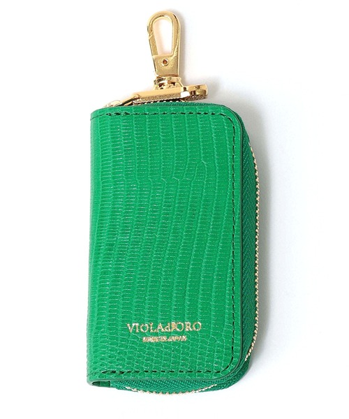 VIOLAd'ORO（ヴィオラドーロ）の「【VIOLAd’ ORO / ヴィオラドーロ 】リザード調・牛革キーケース　V1383（キーケース/キーアクセサリー・レディース・アイボリー/ブラック/ブルーグレー/アッシュブラウン/グリーン/フレッシュイエロー/ラベンダー/オレンジ/グレイッシュベージュ/ライトグリーン/ダークグレー・FREE）」の7枚目の写真