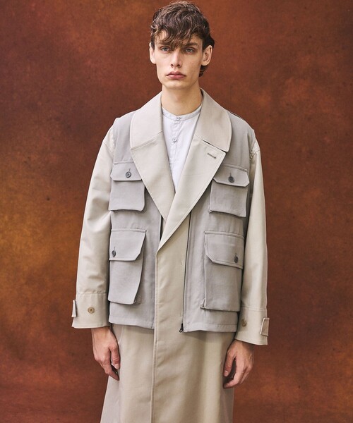 PUBLIC TOKYO（パブリックトウキョウ）の「ポリカルゼベスト（ベスト・メンズ・ブラック/ベージュ・1/2）」の9枚目の写真